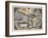 Map of America-Abraham Ortelius-Framed Art Print