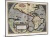 Map of America-Abraham Ortelius-Mounted Art Print