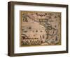 Map of America-Gerardus Mercator-Framed Premium Giclee Print