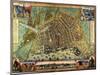 Map of Amsterdam 1633-Gerardus Mercator-Mounted Giclee Print