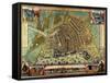 Map of Amsterdam 1633-Gerardus Mercator-Framed Stretched Canvas