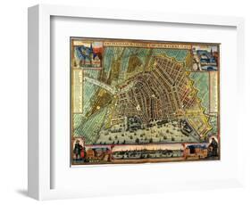 Map of Amsterdam 1633-Gerardus Mercator-Framed Giclee Print