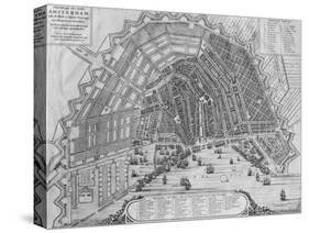 Map of Amsterdam, 1662-Cornelis I Danckerts-Stretched Canvas