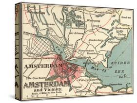 Map of Amsterdam (C. 1900), Maps-Encyclopaedia Britannica-Stretched Canvas