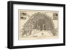 Map of Amsterdam-Van Brouwer-Framed Photographic Print