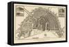 Map of Amsterdam-Van Brouwer-Framed Stretched Canvas