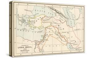 Map of Ancient Babylonia and of the Kingdoms of Lydia and Medea, c.550 Bc-null-Stretched Canvas