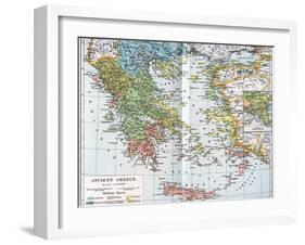 Map of Ancient Greece, 1902-null-Framed Giclee Print