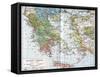 Map of Ancient Greece, 1902-null-Framed Stretched Canvas