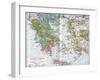 Map of Ancient Greece, 1902-null-Framed Premium Giclee Print