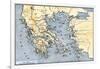 Map of Ancient Greece and its Colonies-null-Framed Giclee Print