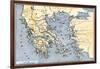 Map of Ancient Greece and its Colonies-null-Framed Giclee Print
