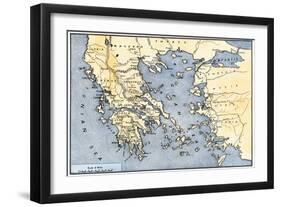 Map of Ancient Greece and its Colonies-null-Framed Giclee Print