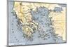 Map of Ancient Greece and its Colonies-null-Mounted Giclee Print