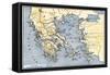 Map of Ancient Greece and its Colonies-null-Framed Stretched Canvas