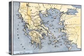 Map of Ancient Greece and its Colonies-null-Stretched Canvas