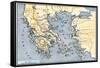 Map of Ancient Greece and its Colonies-null-Framed Stretched Canvas