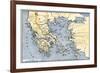 Map of Ancient Greece and its Colonies-null-Framed Giclee Print