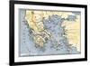 Map of Ancient Greece and its Colonies-null-Framed Giclee Print