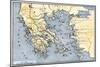 Map of Ancient Greece and its Colonies-null-Mounted Giclee Print