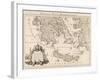 Map of ancient Greece and part of Turkey engraving-Guillaume Delisle-Framed Giclee Print