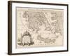 Map of ancient Greece and part of Turkey engraving-Guillaume Delisle-Framed Giclee Print