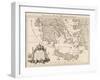 Map of ancient Greece and part of Turkey engraving-Guillaume Delisle-Framed Giclee Print