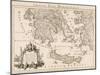 Map of ancient Greece and part of Turkey engraving-Guillaume Delisle-Mounted Giclee Print