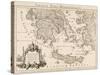 Map of ancient Greece and part of Turkey engraving-Guillaume Delisle-Stretched Canvas