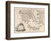 Map of ancient Greece and part of Turkey engraving-Guillaume Delisle-Framed Premium Giclee Print