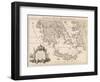 Map of ancient Greece and part of Turkey engraving-Guillaume Delisle-Framed Premium Giclee Print