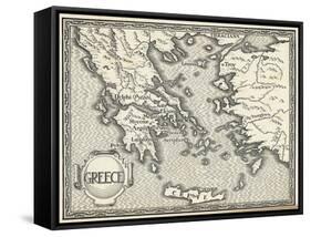 Map of Ancient Greece-Henry Justice Ford-Framed Stretched Canvas