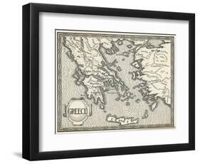 Map of Ancient Greece-Henry Justice Ford-Framed Art Print