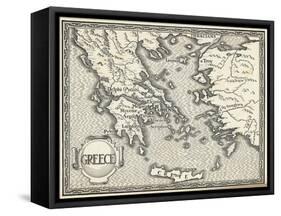 Map of Ancient Greece-Henry Justice Ford-Framed Stretched Canvas