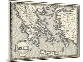 Map of Ancient Greece-Henry Justice Ford-Mounted Art Print