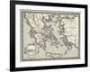 Map of Ancient Greece-Henry Justice Ford-Framed Art Print