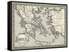 Map of Ancient Greece-Henry Justice Ford-Framed Stretched Canvas