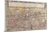 Map of Ancient Rome from Civitates Orbis Terrarum-null-Mounted Giclee Print