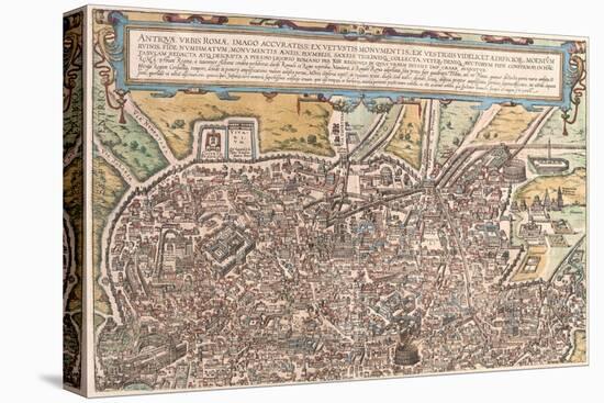 Map of Ancient Rome from Civitates Orbis Terrarum-null-Stretched Canvas