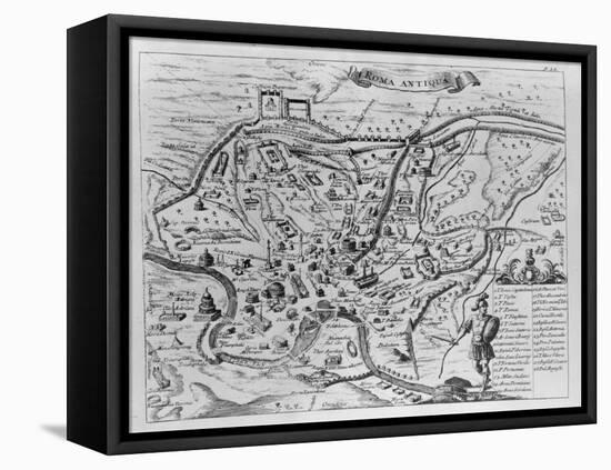 Map of Ancient Rome-null-Framed Stretched Canvas