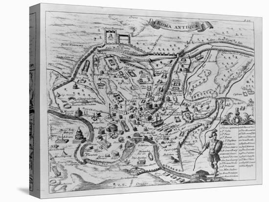 Map of Ancient Rome-null-Stretched Canvas