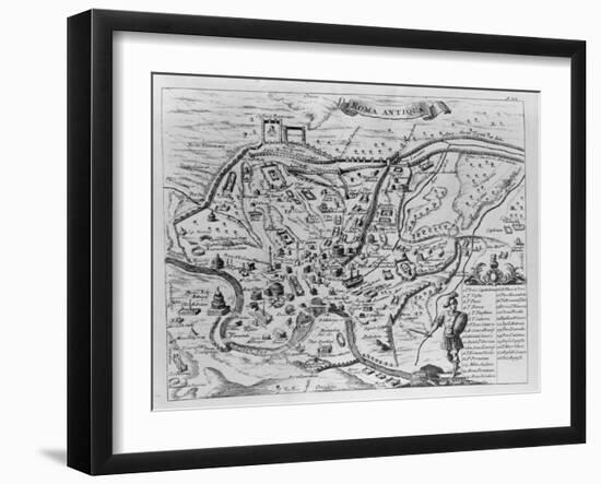 Map of Ancient Rome-null-Framed Giclee Print