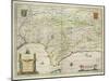 Map of Andalusia, Spain, 1634-Willem Blaeu-Mounted Giclee Print