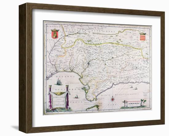 Map of Andalusia, Spain-null-Framed Giclee Print
