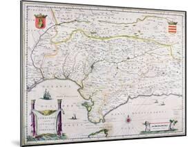 Map of Andalusia, Spain-null-Mounted Giclee Print