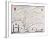 Map of Andalusia, Spain-null-Framed Premium Giclee Print