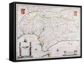 Map of Andalusia, Spain-null-Framed Stretched Canvas