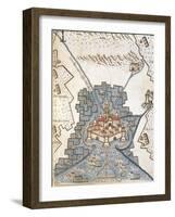 Map of Andria, Apulia Region from the Atlas Atlante Delle Locazioni, 1687-1697-Antonio Bignoli-Framed Giclee Print