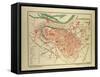 Map of Angoulême, France-null-Framed Stretched Canvas