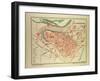 Map of Angoulême, France-null-Framed Giclee Print